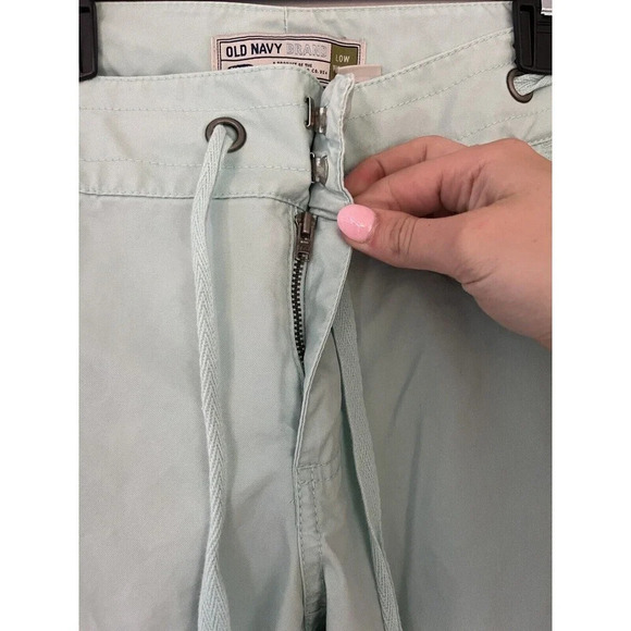 Vintage Y2K Old Navy Women’s Capri Wide Leg Pants 6 Low Ride Cotton Baby Blue - Picture 4 of 7